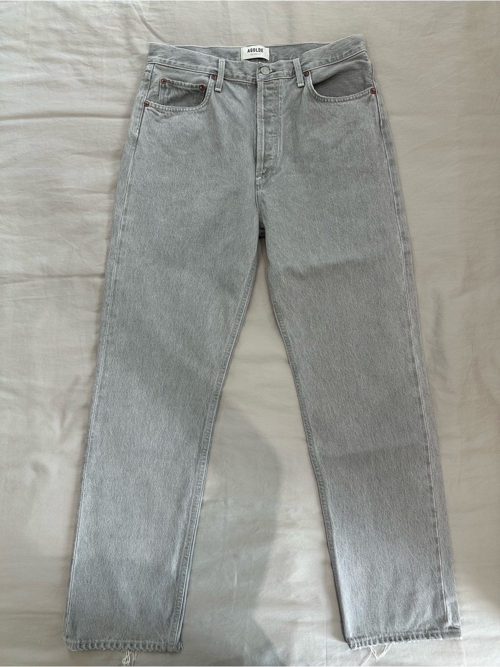 Agolde 90s Pinch Waist Light Gray Jeans